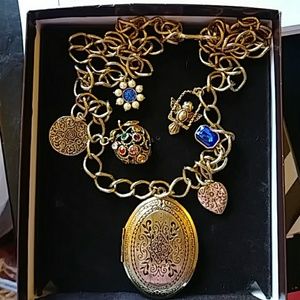 Paula Abdul charm necklace with locket